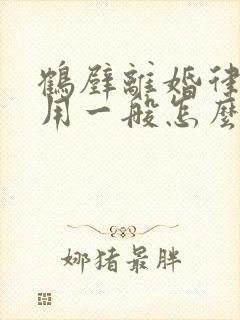 鹤壁离婚律师费用一般怎么收费