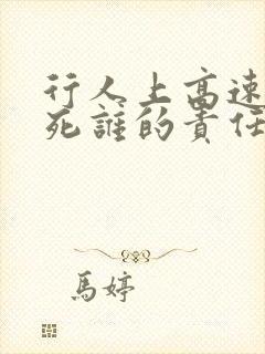 行人上高速被撞死谁的责任