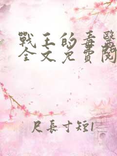 战王的毒医丑妃全文免费阅读