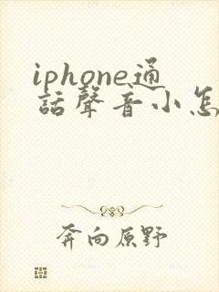 iphone通话声音小怎么调