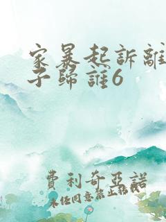 家暴起诉离婚孩子归谁6