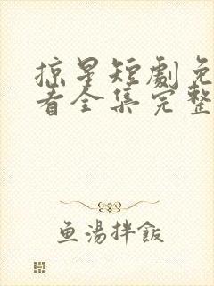 掠星短剧免费观看全集完整版高清