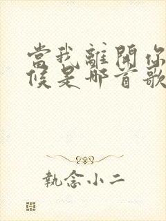 当我离开你的时候是哪首歌的歌词