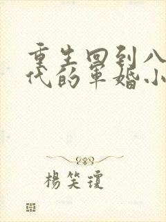 重生回到八十年代的军婚小说