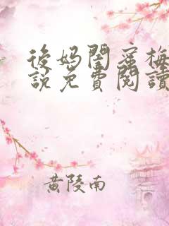 后妈闺蜜梅姨小说免费阅读