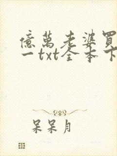 亿万老婆买一送一txt全本下载