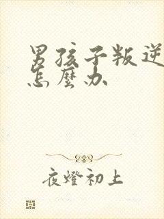 男孩子叛逆期时怎么办