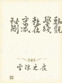 秘密教学韩漫无删减在线观看