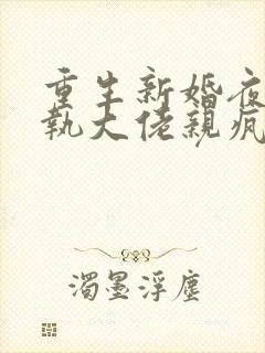 重生新婚夜被偏执大佬亲疯了免费阅读全文