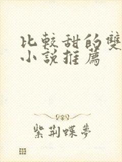 比较甜的双男主小说推荐