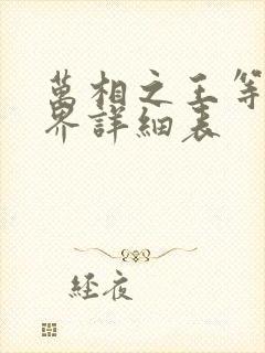 万相之王等级境界详细表