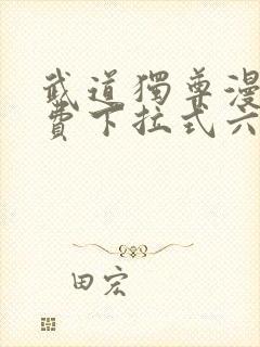 武道独尊漫画免费下拉式六漫画