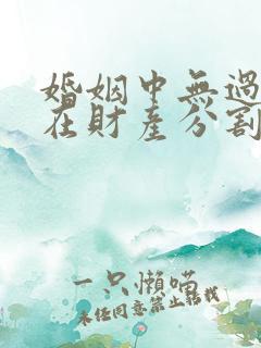 婚姻中无过错方在财产分割时