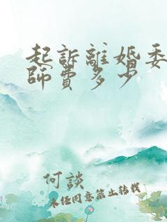 起诉离婚委托律师费多少