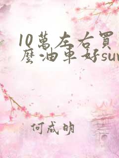 10万左右买什么油车好suv 前十名