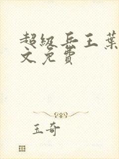 超级兵王叶谦全文免费