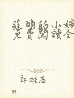 苏明的小婶小说免费阅读全文无弹窗