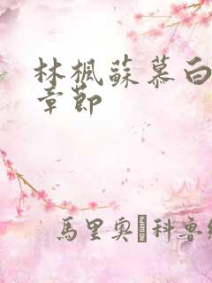 林枫苏慕白最新章节