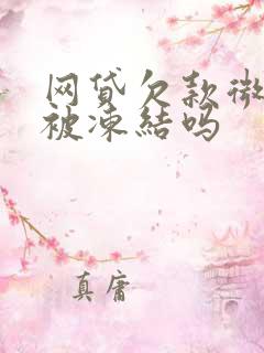 网贷欠款微信会被冻结吗