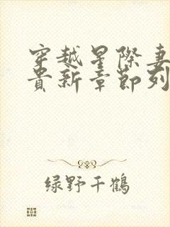 穿越星际妻荣夫贵新章节列表