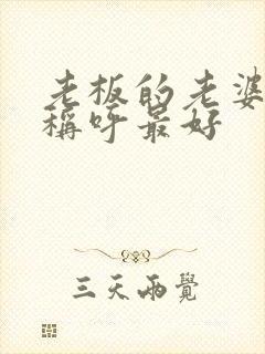 老板的老婆怎么称呼最好