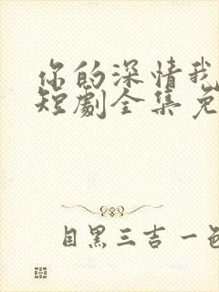 你的深情我不配短剧全集免费观看