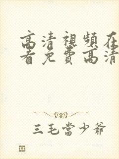 高清视频在线观看免费高清