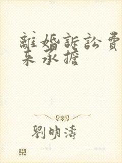 离婚诉讼费用谁来承担