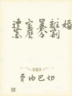 遭家暴离婚财产怎么分割