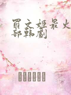 罗文姬最火的三部韩剧