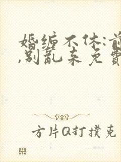 婚缠不休:前夫,别乱来免费阅读