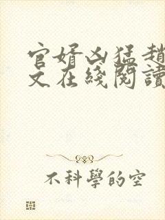 官婿凶猛赵阳全文在线阅读