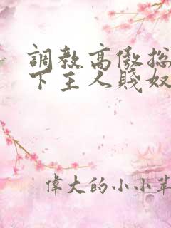 调教高傲总裁跪下主人贱奴