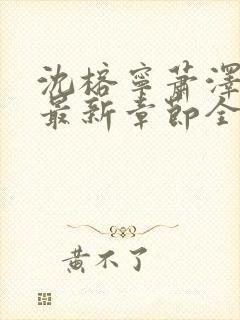 沈榕宁萧泽小说最新章节全文阅读