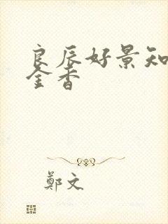 良辰好景知几何金香