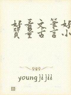 好看文笔好的高质量古言小说推荐