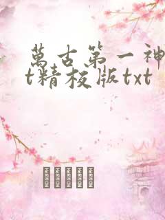万古第一神txt精校版txt