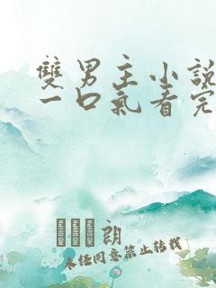 双男主小说甜文一口气看完