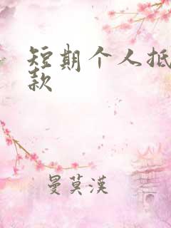 短期个人抵押贷款