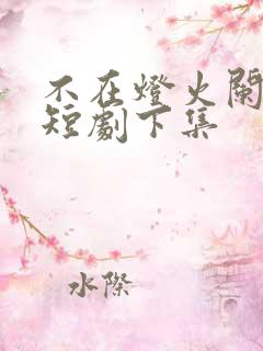 不在灯火阑珊处短剧下集