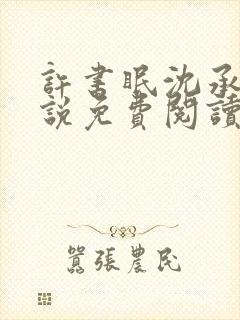 许书眠沈承泽小说免费阅读最新章节