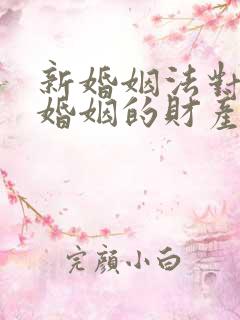 新婚姻法对事实婚姻的财产分割