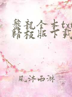 盘龙全本txt精校版下载