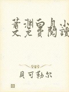 萧渊白月小说全文免费阅读