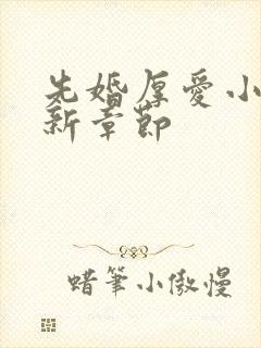 先婚厚爱小说最新章节