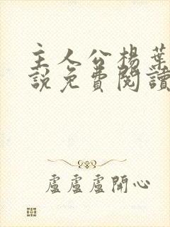 主人公杨叶的小说免费阅读