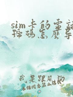 sim卡的电话号码怎么导入苹果手机