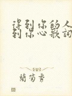 得到你的人却得到你心歌词