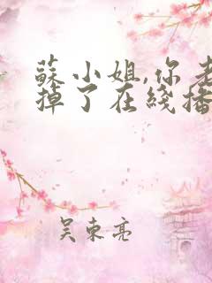 苏小姐,你老公掉了在线播放