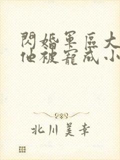 闪婚军区大佬后他被宠成小娇妻小说免费阅读